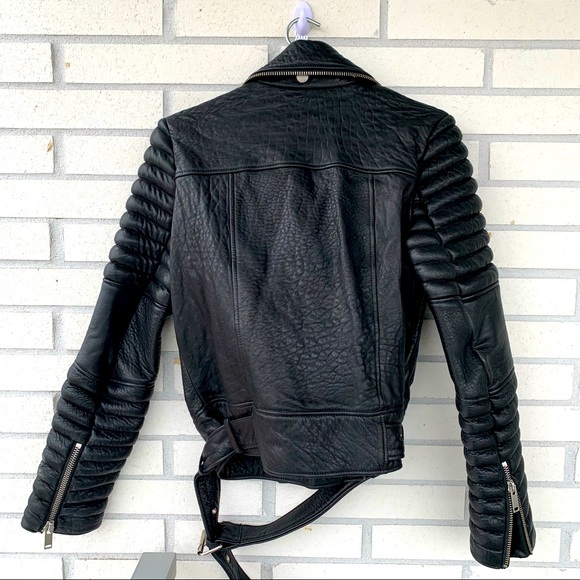 Rainier Leather Moto Biker Jacket by The Arrivals NWOT - Picture 4 of 6